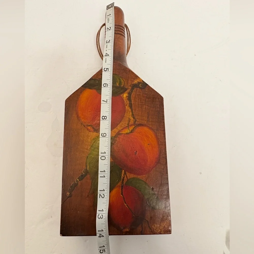 Vintage Hand Painted Wood Cutting Board